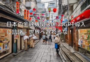 日本の金融機関はChatGPT導入に躊躇 – 世界へ遅れるな！