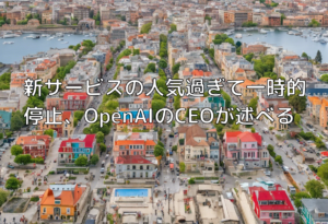 新サービスの人気過ぎて一時的停止、OpenAIのCEOが述べる