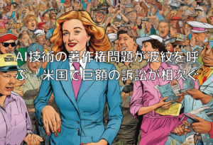 AI技術の著作権問題が波紋を呼ぶ – 米国で巨額の訴訟が相次ぐ