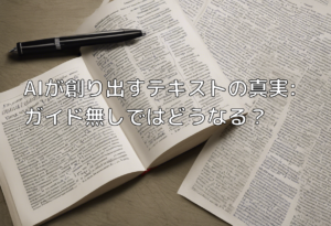 AIが創り出すテキストの真実: ガイド無しではどうなる？