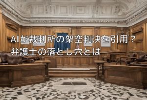 AIが裁判所の架空判決を引用？ 弁護士の落とし穴とは