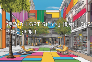 待望の「GPT Store」開始、2024年へ延期！