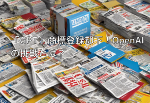 「GPT」商標登録却下！OpenAIの挑戦とは？