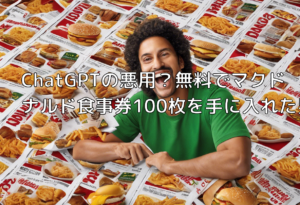 ChatGPTの悪用？無料でマクドナルド食事券100枚を手に入れた男