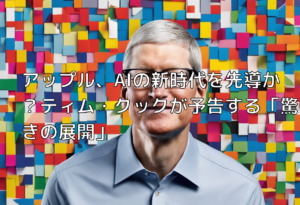 アップル、AIの新時代を先導か？ティム・クックが予告する「驚きの展開」