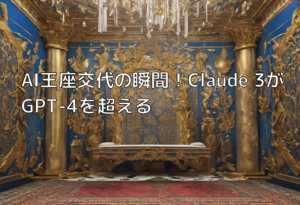 AI王座交代の瞬間！Claude 3がGPT-4を超える