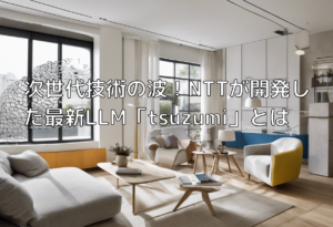 次世代技術の波！NTTが開発した最新LLM「tsuzumi」とは