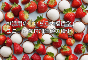 AI活用の「いちご大福哲学」：ユニークな付加価値の模索