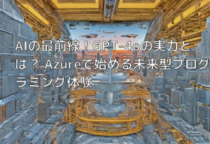 AIの最前線！GPT-4oの実力とは？ Azureで始める未来型プログラミング体験