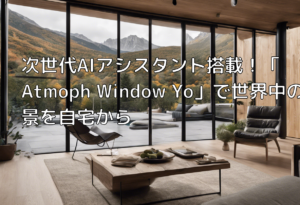 次世代AIアシスタント搭載！「Atmoph Window Yo」で世界中の絶景を自宅から