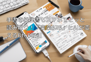 手書き発注書もスマホでピッと読み取り！「楽楽B2B」とAIが変えるBtoB取引