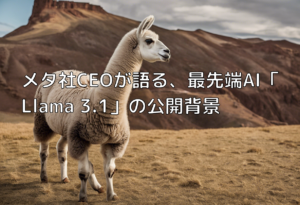 メタ社CEOが語る、最先端AI「Llama 3.1」の公開背景