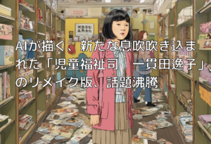 AIが描く、新たな息吹吹き込まれた「児童福祉司　一貫田逸子」のリメイク版、話題沸騰