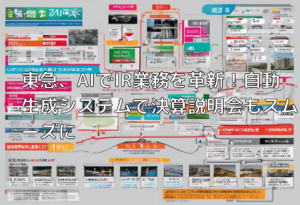 東急、AIでIR業務を革新！自動生成システムで決算説明会もスムーズに