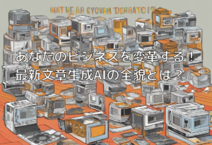 あなたのビジネスを変革する！最新文章生成AIの全貌とは？