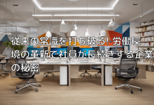 従来の常識を打ち破る! 労働環境の革新で社員が長続きする企業の秘密