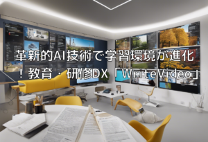 革新的AI技術で学習環境が進化！教育・研修DX「WriteVideo」