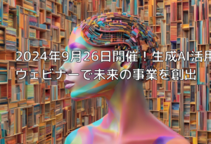 2024年9月26日開催！生成AI活用ウェビナーで未来の事業を創出