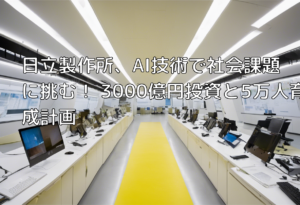 日立製作所、AI技術で社会課題に挑む！ 3000億円投資と5万人育成計画