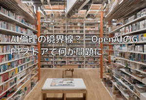 AI倫理の境界線？―OpenAIのGPTストアで何が問題に