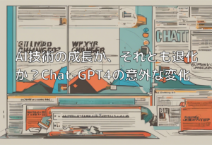 AI技術の成長か、それとも退化か？Chat-GPT4の意外な変化