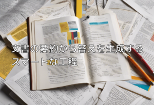 文書の要約から答えを生成するスマートな工程