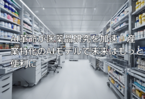 AI革命が医薬品研究を加速！産業特化のAIモデルで未来はもっと便利に