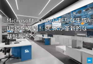 Microsoft Azureに新たな生成AI環境を構築！ SCSKが革新的な基盤販売へ