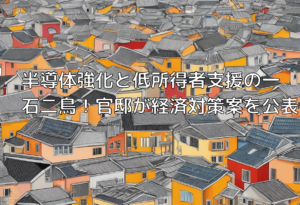 半導体強化と低所得者支援の一石二鳥！官邸が経済対策案を公表