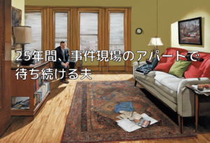 25年間、事件現場のアパートで待ち続ける夫