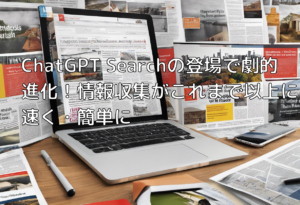 ChatGPT Searchの登場で劇的進化！情報収集がこれまで以上に速く・簡単に