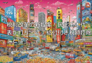 税制改革の新提案！民主玉木代表が打ち出す「給付付き税額控除」とは？