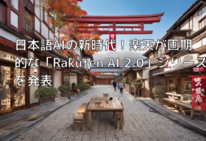 日本語AIの新時代！楽天が画期的な「Rakuten AI 2.0」シリーズを発表