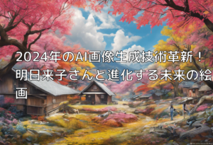 2024年のAI画像生成技術革新！明日来子さんと進化する未来の絵画