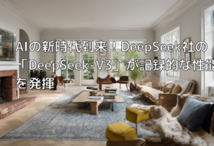 AIの新時代到来！DeepSeek社の「DeepSeek-V3」が記録的な性能を発揮