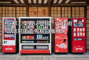 京都二条城に登場！AI技術で多言語対応の免税自販機