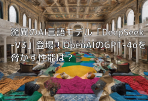 驚異のAI言語モデル「DeepSeek-V3」登場！OpenAIのGPT-4oを脅かす性能は？