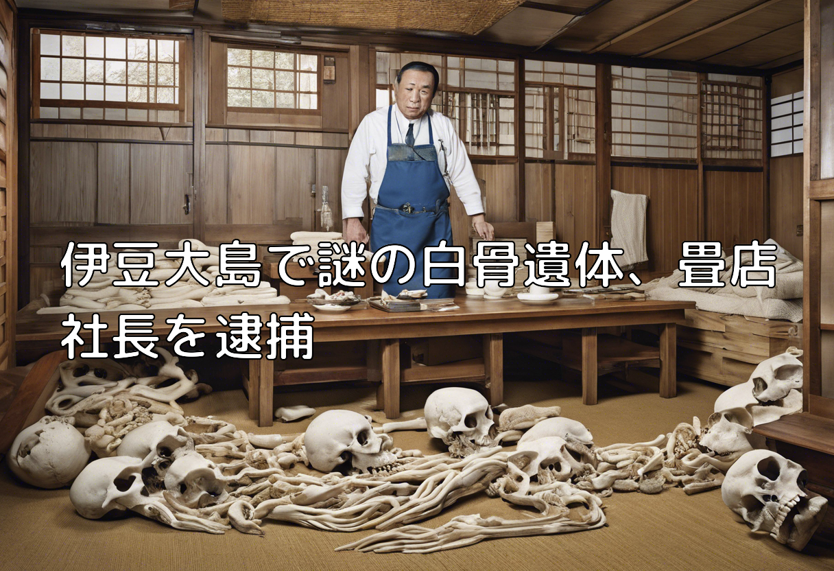 伊豆大島で謎の白骨遺体、畳店社長を逮捕 | WEBメディア“WORK WONDERS”