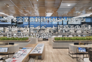 日本企業の新時代AIソリューション、プライベート環境での高速日本語LLMが登場