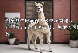 AI革命の最前線！メタが開発した「Llama 4」が示す、無限の可能性