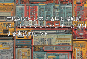 生成AIのビジネス活用を徹底解説！オンデマンドセミナーが提供する実践的ヒント