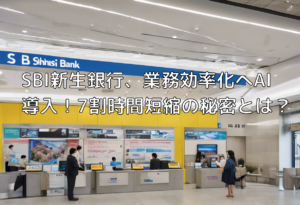 SBI新生銀行、業務効率化へAI導入！7割時間短縮の秘密とは？