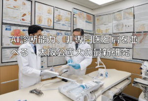 AI診断能力、非専門医と肩を並べる – 大阪公立大の最新研究