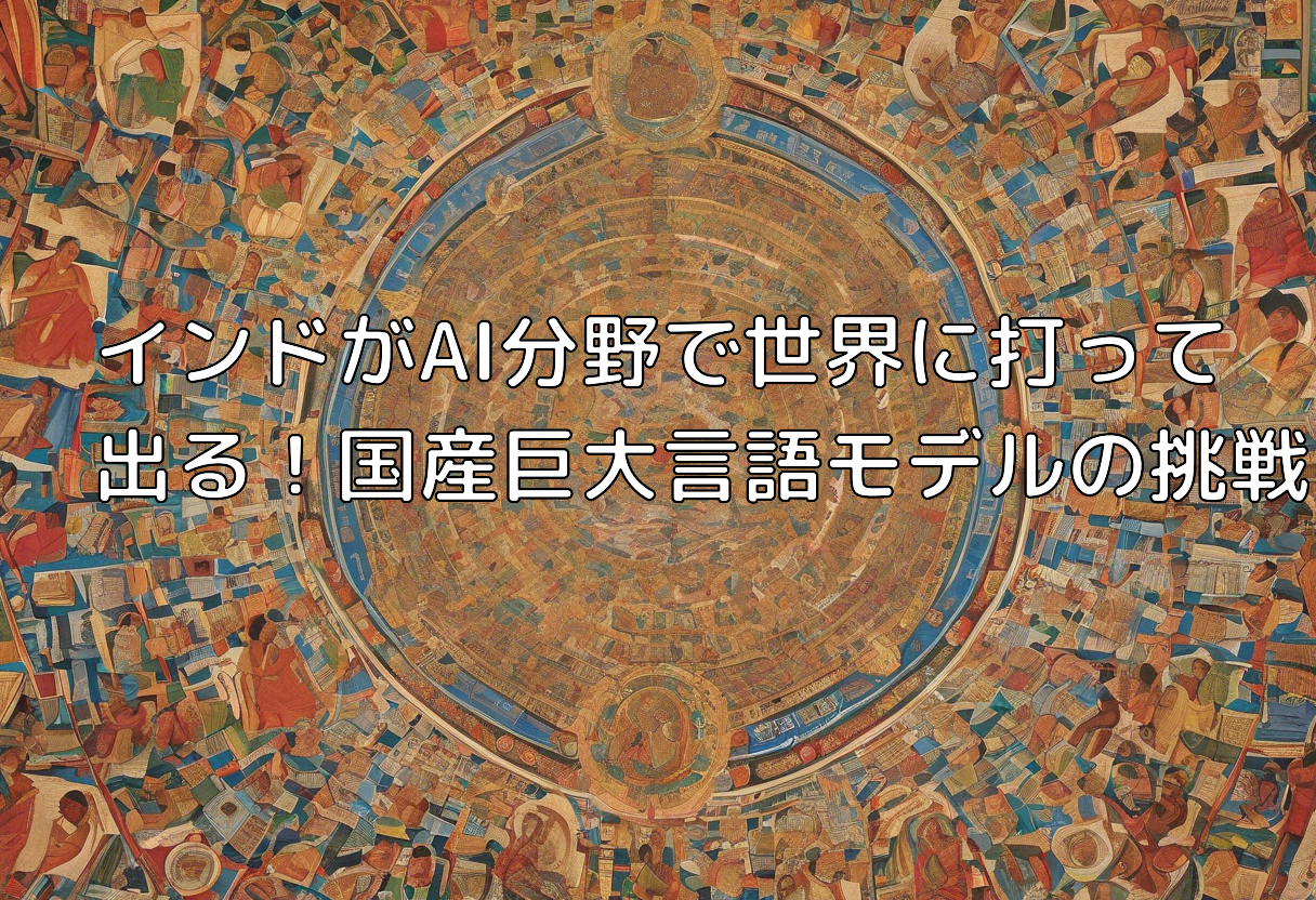 インドがAI分野で世界に打って出る!国産巨大言語モデルの挑戦