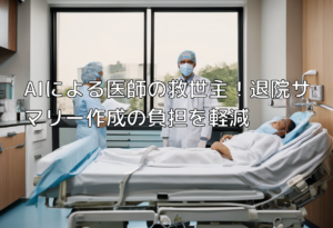 AIによる医師の救世主！退院サマリー作成の負担を軽減