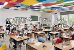 AIで教育改革！「スクールAI」の認定アドバイザー10名が新たな学びを支援