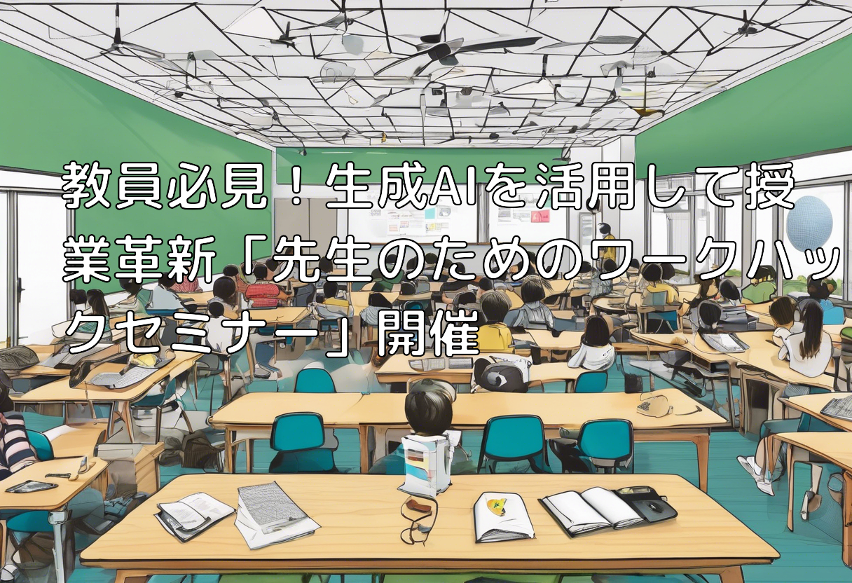 教員必見!生成AIを活用して授業革新「先生のためのワークハックセミナー」開催
