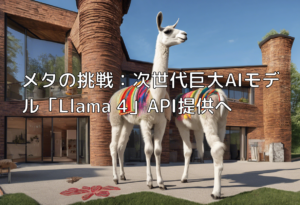 メタの挑戦：次世代巨大AIモデル「Llama 4」API提供へ