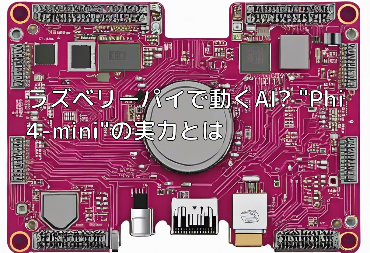 ラズベリーパイで動くAI? “Phi4-mini”の実力とは