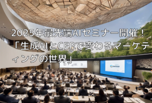 2025年最先端AIセミナー開催！「生成AIとCEPで変わるマーケティングの世界」